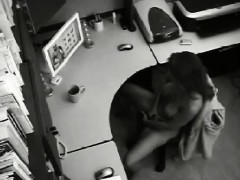 Hidden camera masturbation at the office