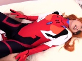 Japanese cosplay redhead cocksucks before sex