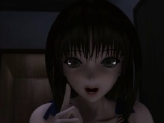 Japanese 3D futa hot handjob