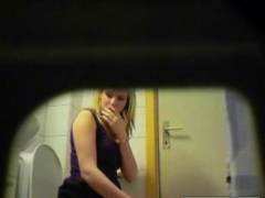 Blonde amateur teen toilet pussy ass hidden spy cam voyeur 5