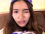 Cute Thai girl with braces doesn't speak English but knows