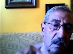 Grandpa Stroke On Webcam