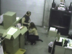 Couple Blowjob on warehouse