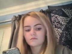 Young Omegle Blonde Gets Bored And Plays With Pussy