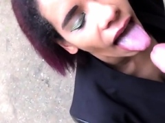 Half Black Teen Lara Luana Fucked Outdoors