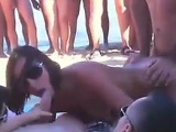 Swingers Making Love At The Beach